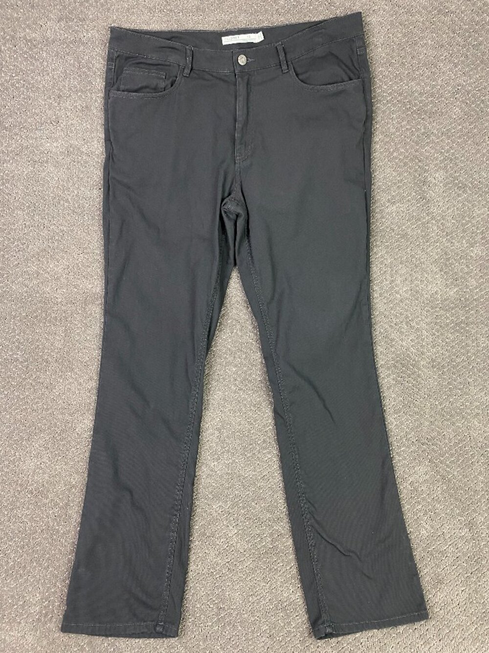 Criquet Comfort Canvas Pants Mens 35x32 Fit 36x31 Gray Chino Golf Stretch